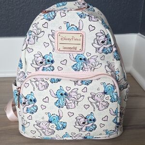Loungefly Stitch And Angel Valentines Disney Parks Backpack